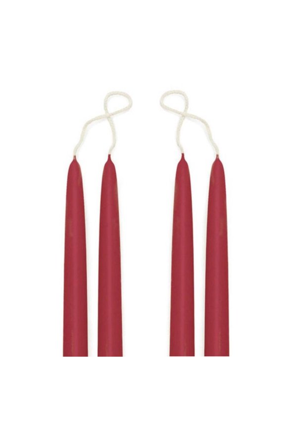 Premium Beeswax Blended Taper Candles - Two Pair Bundle - 18 Inches