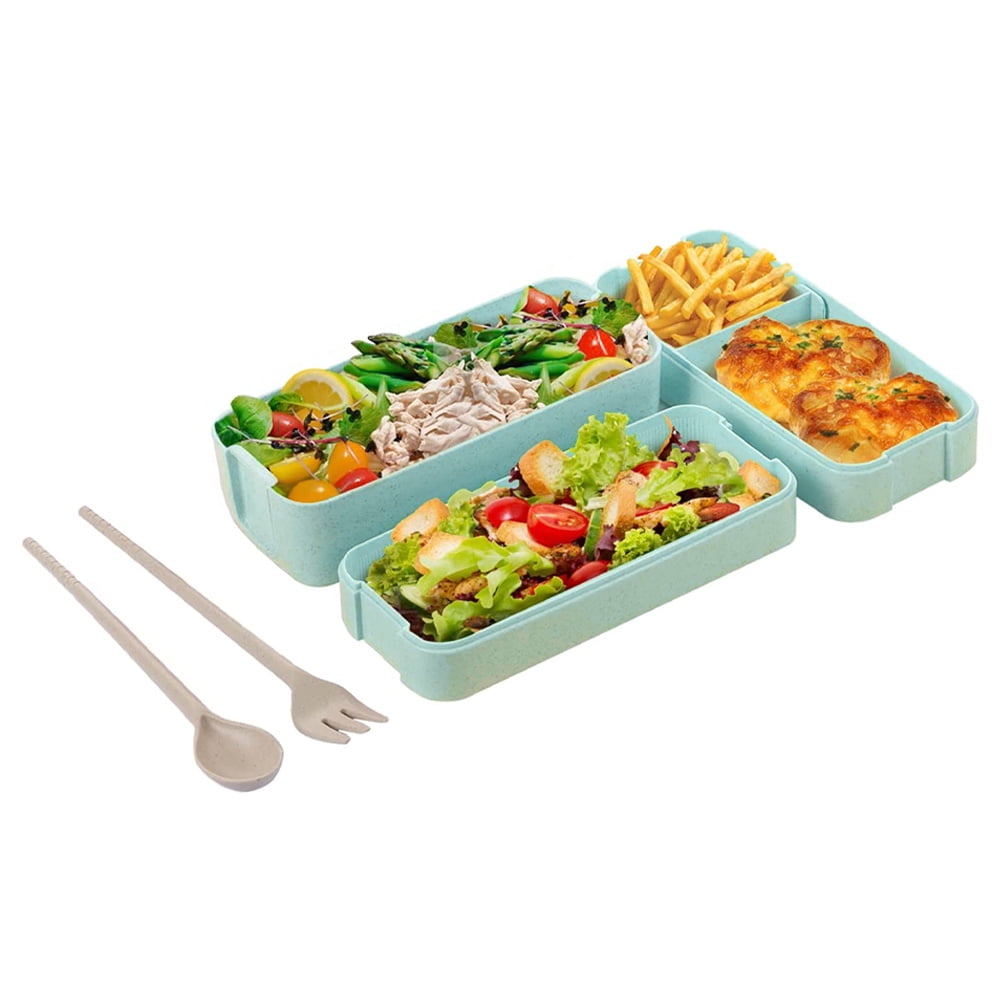 Premium Bento Lunch Box, 3 Compartments, Leakproof, Includes Divider, Bento Box, Microwave