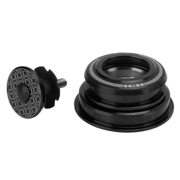 Premium Bicycle Bearing Headset Aluminum Alloy Mountain Bike Stem Headset for Cone and Straight Tube Fork Replacement Parts Ultra-Lightweight 1.7 inches / 44mm Black Finish Upgrade