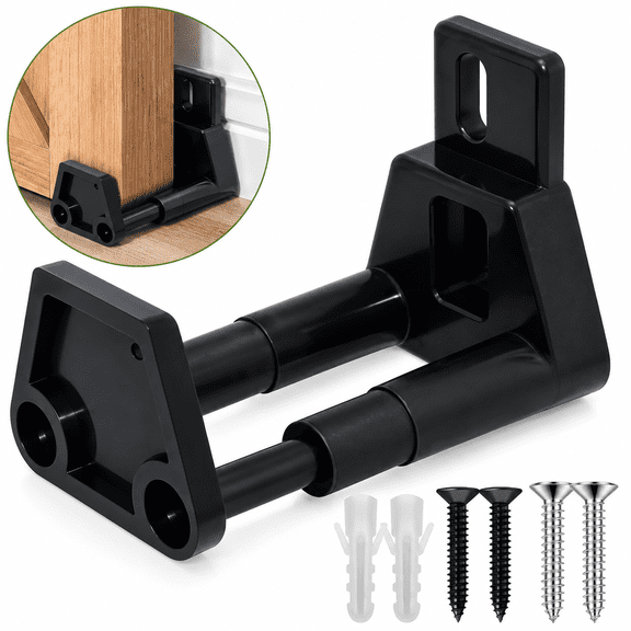 Daletu Black Square Plastic Barn Door Hardware Kit