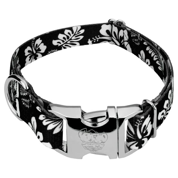 Country Brook Petz® Premium Black Hawaiian Dog Collar, Extra Large