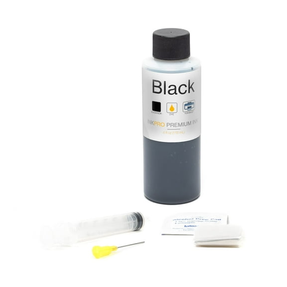 Premium Black Ink Refill Kit for 60, 60XL, 61, 61XL, 62, 62XL, 63, 63XL, 64, 64XL, 65, 65XL, 67, 67XL Cartridges 4oz 118ml