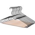 thumbnail image 1 of Premium Black Matt Metal Suit Clothes Hanger 10 Pack with a Smooth Beech Wood Pants Bar,Unique Coat Hanger Dress Hanger Shirt Hanger, 1 of 4