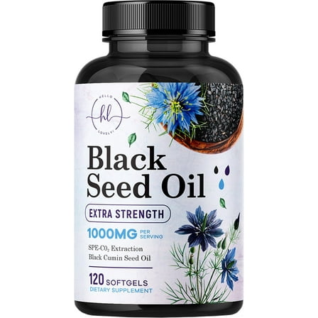 Black Seed Oil Softgels 1000mg - Premium Nigella Sativa Blackseed, Pure Natural Black Cumin Seed Oil & Antioxidant for Skin & Immune Support - Non GMO, Bottled in USA Supplement - 120 Softgels