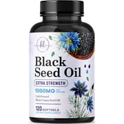 Black Cumin Seed Oil 1000mg Per Serving - Premium Nigella Sativa Blackseed Softgels, Pure Natural Black Cumin Seed Oil & Antioxidant for Skin Health & Immune Support - Bottled in USA - 120 Softgels