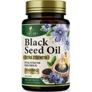 Black Cumin Seed Oil Capsules 1000mg - Premium Nigella Sativa Blackseed, Pure Natural Black Seed Oil & Antioxidant for Skin & Immune Support - Gluten Free, Bottled in USA Supplement - 180 Softgels