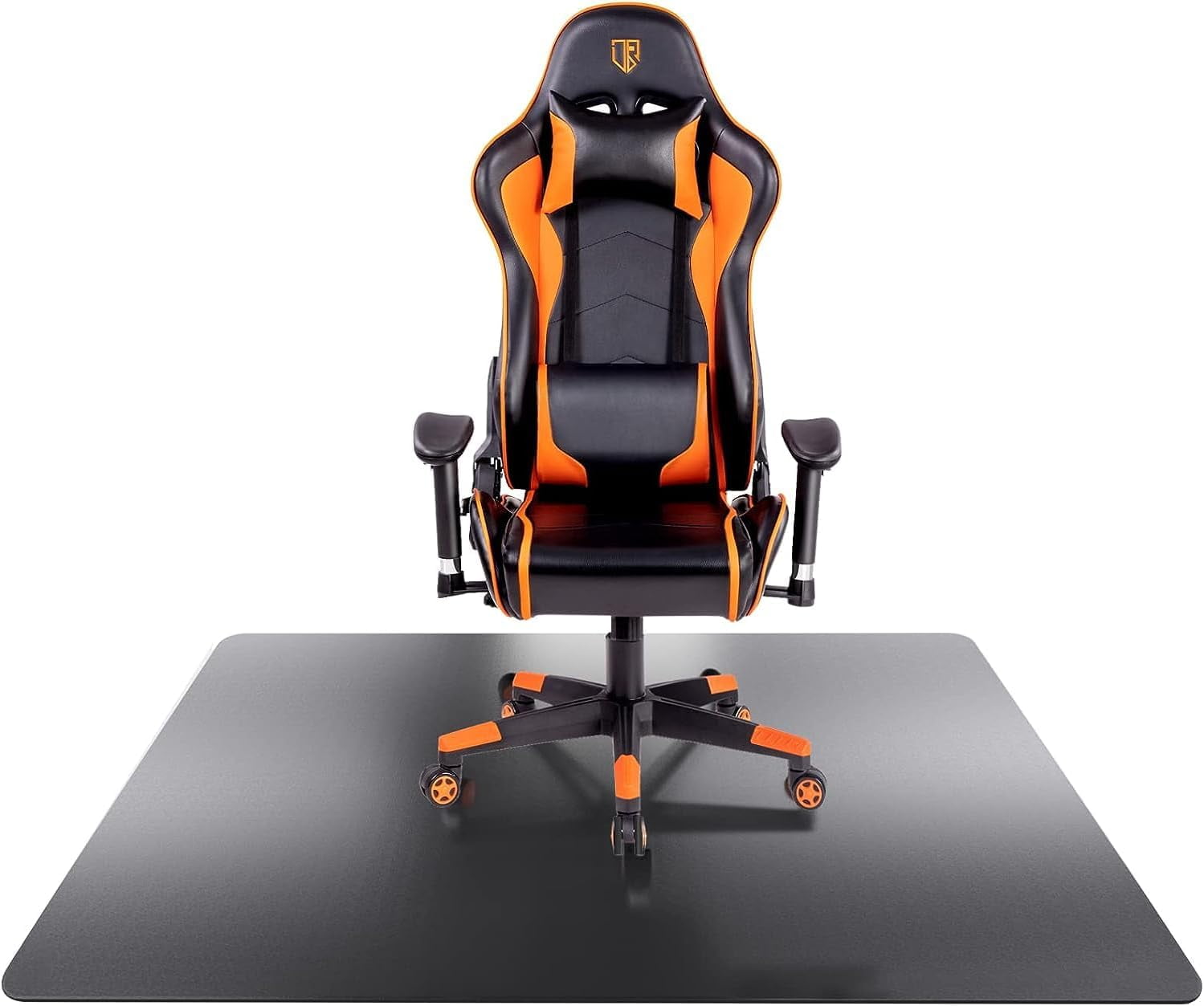 Premium Black Vinyl Chair Mat, 47" x 36" Floor Protection, Easy Glide