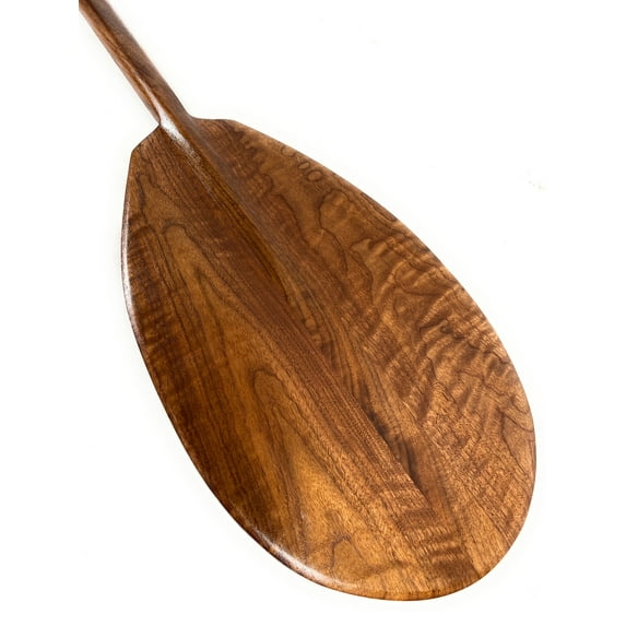 Premium Black Walnut Tiger Curls Outrigger Paddle 50" T-Handle | #koa7007