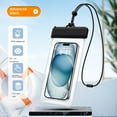thumbnail image 1 of Premium Black Waterproof Phone Bag for Delivery Riders Swim Beach 1PCS, 1 of 12
