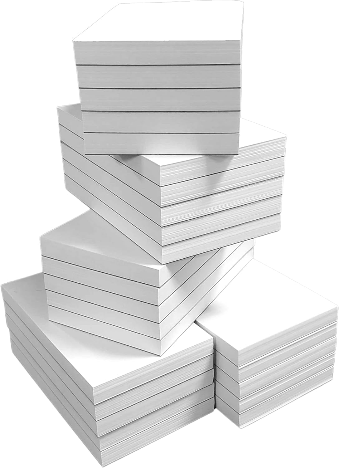 Premium Blank Memo Pads, Unlined And Unruled 3" X 5" White Made In The