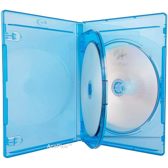 Premium Blu-ray Triple 3-Disc Replacement Cases 12mm Thickness with Screen Printed and Wrap Around Clear Plastic Sleeve (5-Pack)
