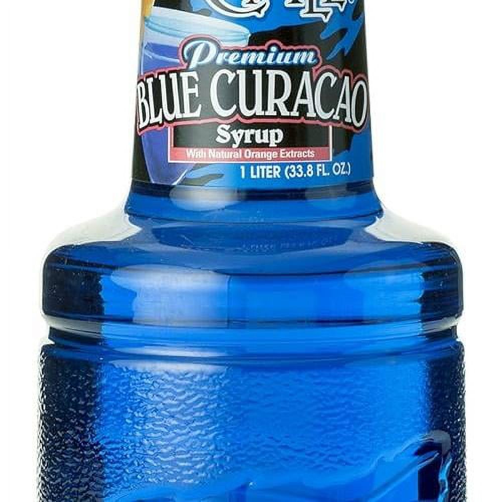 Premium Blue Curacao Drink Mix, 1 Liter Bottle (33.8 Fl Oz