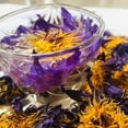 thumbnail image 1 of Premium Blue Lotus Whole Flower Petals, Organic Loose Leaf Tea, Natural Dried Edible Flowers Herbal Tea Drink for Relaxation - 100 grams, 1 of 6