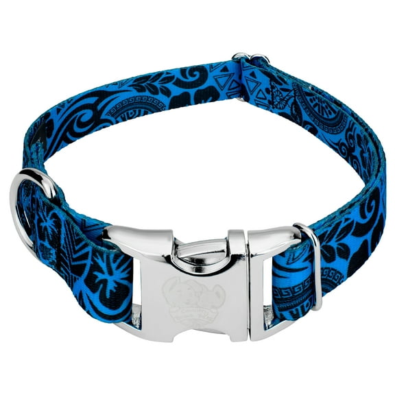 Country Brook Petz® Premium Blue Polynesian Dog Collar, Small