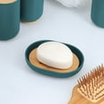 thumbnail image 1 of Evideco Blue Padang Bathroom Accessory Set 7-Pieces Bamboo Soap Dish Cup Only, 1 of 7