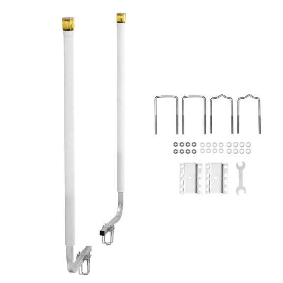 Premium Boat Trailer Guide with LED Lighting - 65.7 in Adjustable Steel Poles for Fishing, Ski & Sailboats