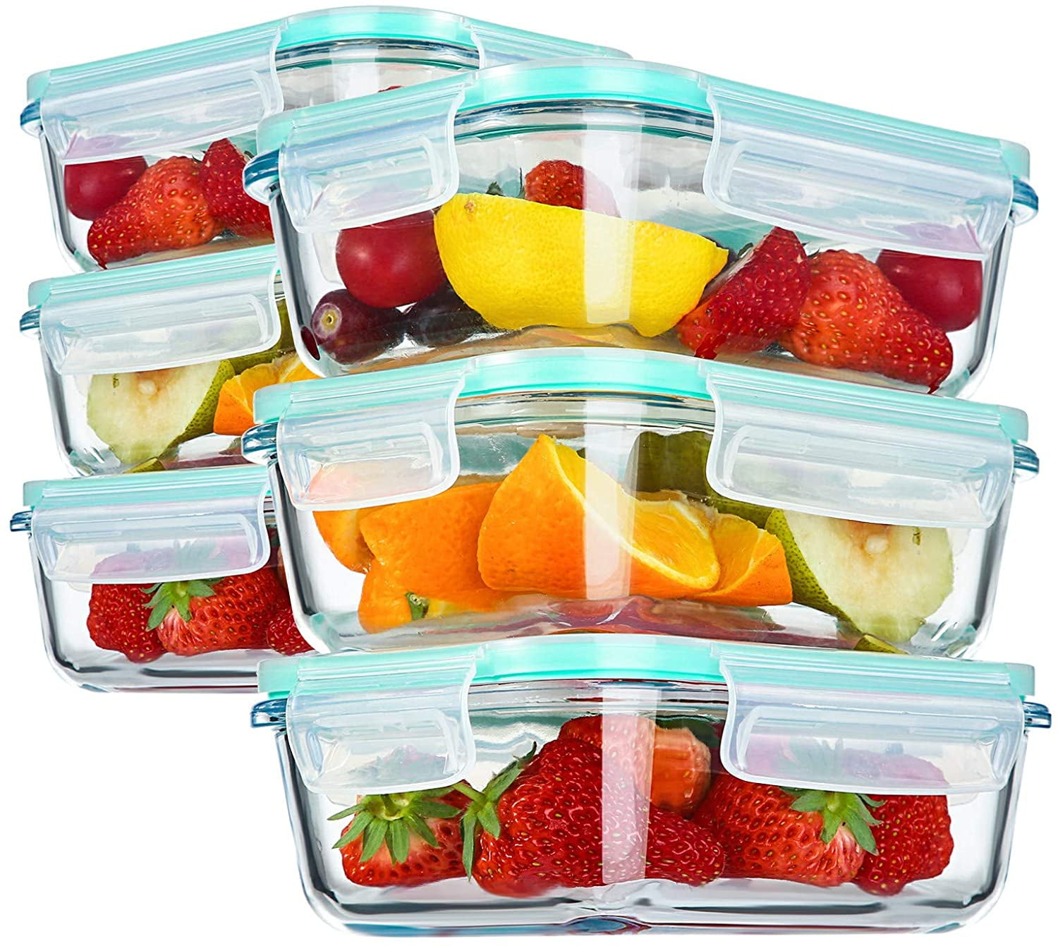Premium Borosilicate Glass Food Storage Containers with Airtight Snap