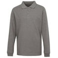 thumbnail image 1 of Premium Boys School Uniform Long Sleeve Stain Guard Polo Shirt, 1 of 1