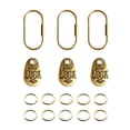 thumbnail image 1 of Premium Brass Carabiner Keychain-Durable Metal Key Ring Clip for Outdoor Camping Hiking Travel Keys and Backpack Accessories-Gold, 1 of 8