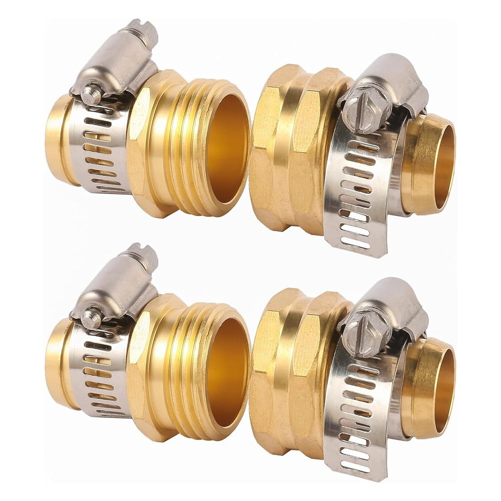 Premium Brass Garden Hose Connector Repair Kit for 34 Inch Water Hose
