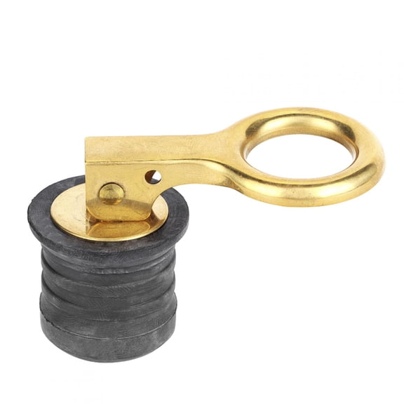 Premium Brass Rubber Snap Tight Boat Drain Plug for 1-1/4 Inches (31.75 mm) Holes Marine Hardware Durable Adjustable Cam Type Sealing Accessory for Bilge