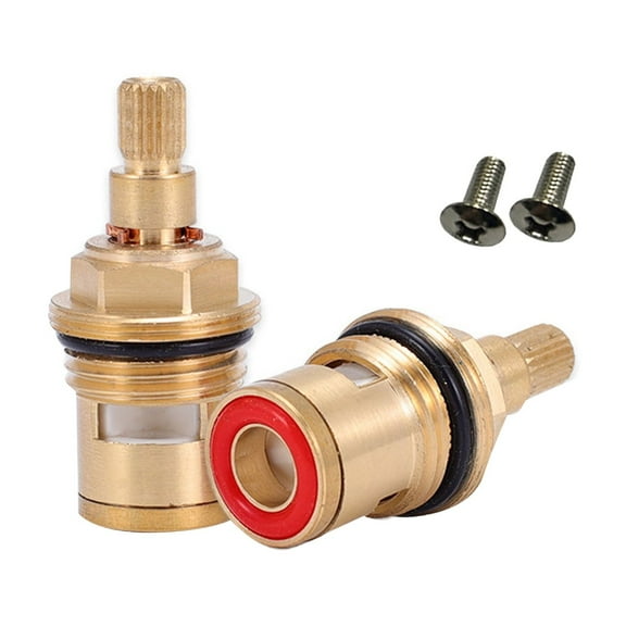 Premium Brass Tap Valves Replacement for Hot & Cold Water Faucets in Homes & Offices