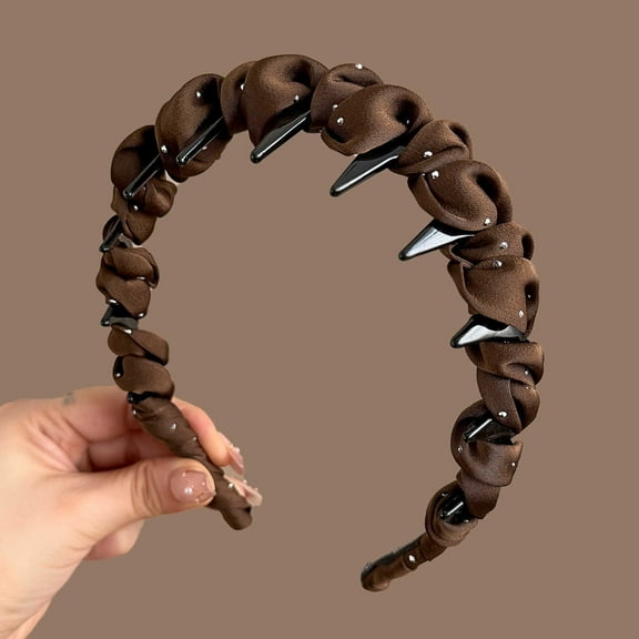 Premium Breath Hairband with Clips Anti-Slip Hairband for Secure Hair Taming Face-Washing Hair Clip