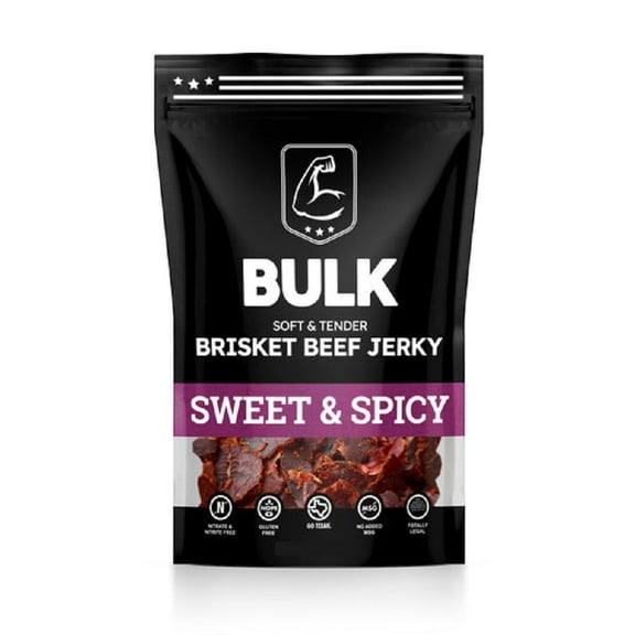 Premium Brisket Beef Jerky Bulk - Tender, Homemade Style, Soft & Flavorful 7Oz