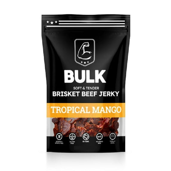 Premium Brisket Beef Jerky Bulk - Tender, Homemade Style, Soft & Flavorful 2.25 oz