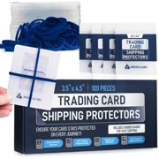 Premium Bundle 3.5X4.5 Trading Card Shipping Protector with Rubber Bands - 100 Pack | Card Protectors, Trading Card Shipping Supplies, Trading Card Shipping kit, Shipping for Graded Cards.