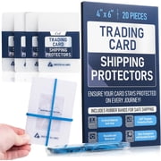 Premium Bundle 4X6 Trading Card Shipping Protector with Rubber Bands - 20 Pack | Card Protectors, Trading Card Shipping Supplies, Trading Card Shipping, Card Shipping kit, Shipping for Graded Cards.