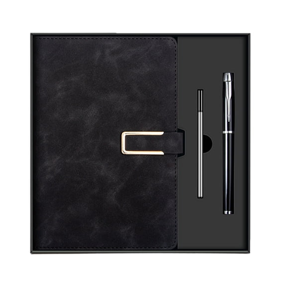 Premium Business Notebook with Hardcover, Smooth Writing Paper, Durable Binding, 2-in-1 Pen Set for Office, Planning, and Note Taking