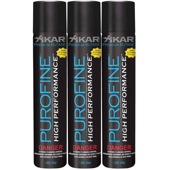 Premium Butane Lighter Fuel Refill High Performance High Altitude 1.9 Ounce 55g 3 - Pack