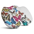 thumbnail image 1 of Premium Butterfly Pattern Memory Foam Seat Cushion Ergonomic Chair Pad for Office Chair, Car, Airplane & Bleachers Sciatica, Tailbone Hip & Back Pain Relief - Chair Cushion for Long Office Workers., 1 of 5