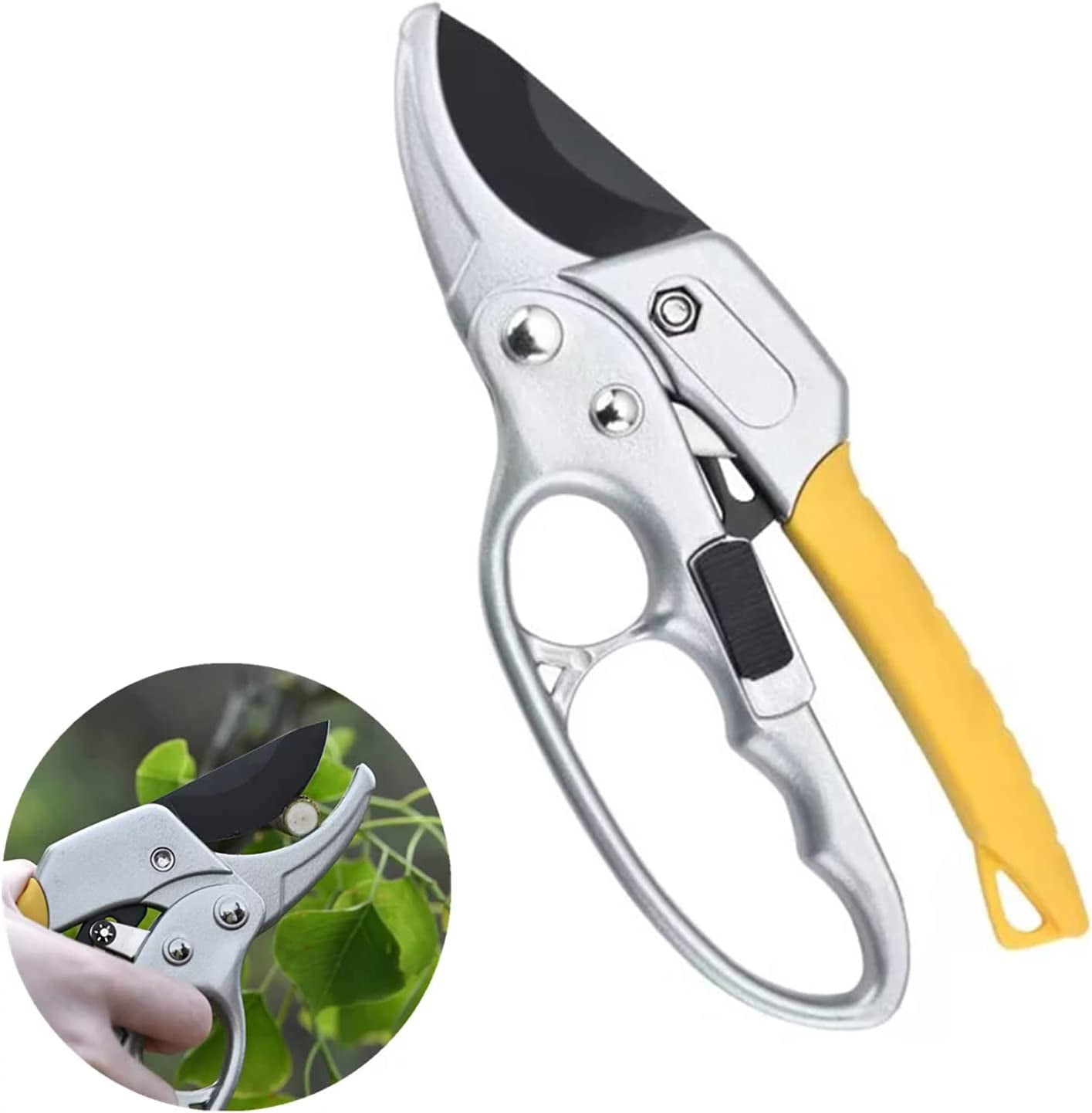 Wesoke Garden Pruning Shears, Plant Cutting Scissors Handheld Gardening  Clippers, Heavy Duty Hand Bypass Pruner with Stainless Steel Blades for