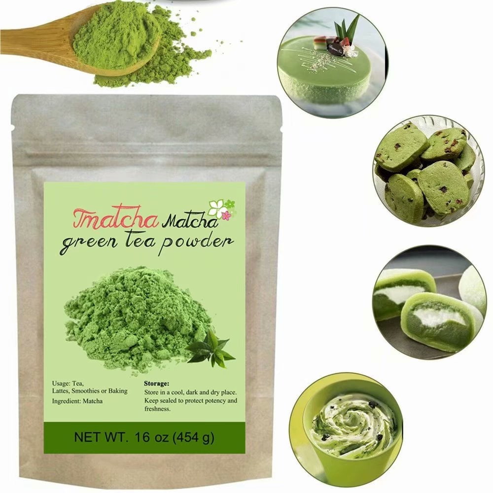 Premium CCnature 1lb New Tmatcha Matcha Green Tea Powder Culinary Pure Natural From Hand-picked Tea Leaves Gluten Free and Vegan 16oz