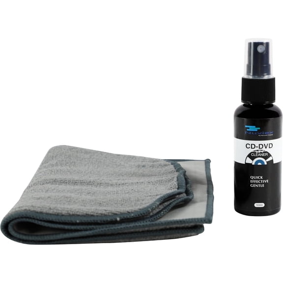 Premium CD Cleaner Cloth Kit - Compact Disc CD-DVD Cleaning Fluid and Microfiber Towel Anti-Static Glove Set
