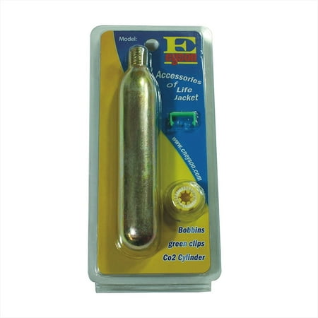 Premium CO2 Rearming Kit Cylinder Cartridge Tank for Auto/Manual Inflatable Lifejacket Life Vest Waist Pack Belt Lifesaving PFD Life Jacket CO2 Replacement Refill - 33 Gram