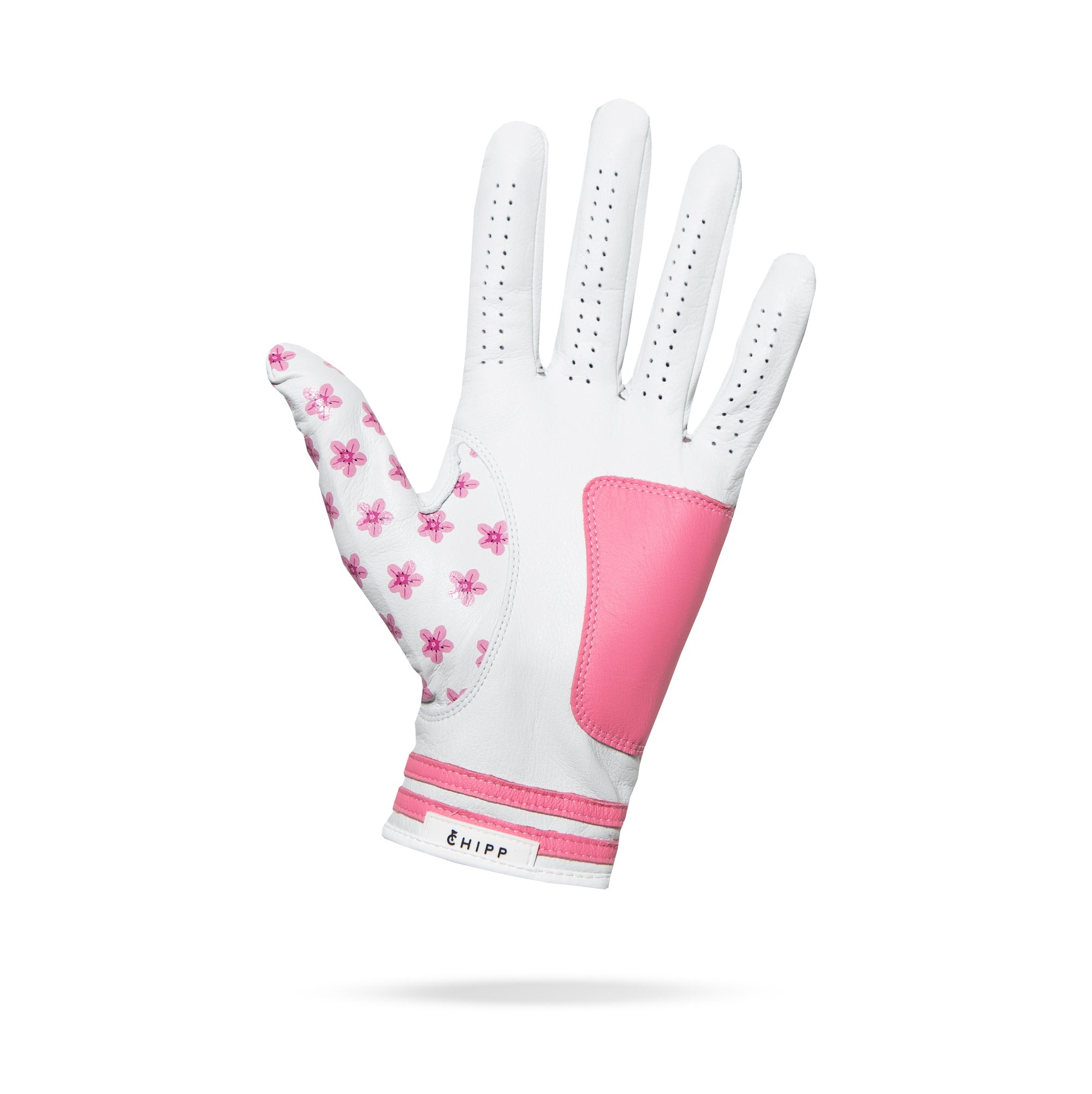 Azalea Pink Floral Golf Glove | Premium Cabretta Leather & Supportive Palm Pad