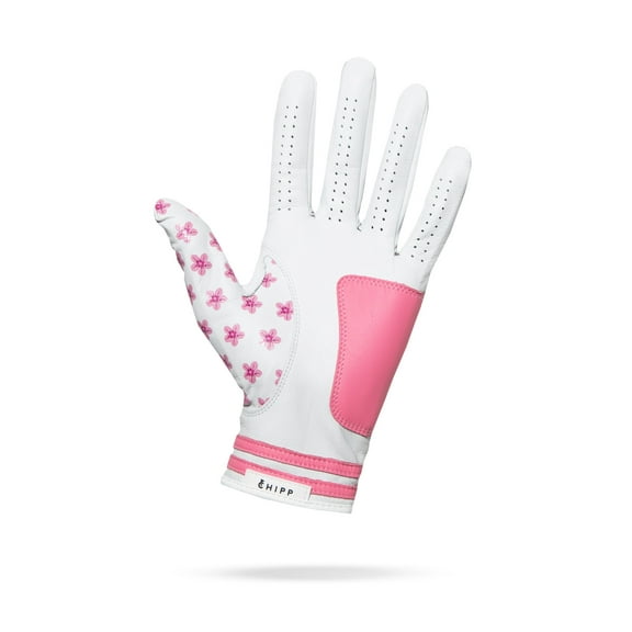 Azalea Pink Floral Golf Glove | Premium Cabretta Leather & Supportive Palm Pad