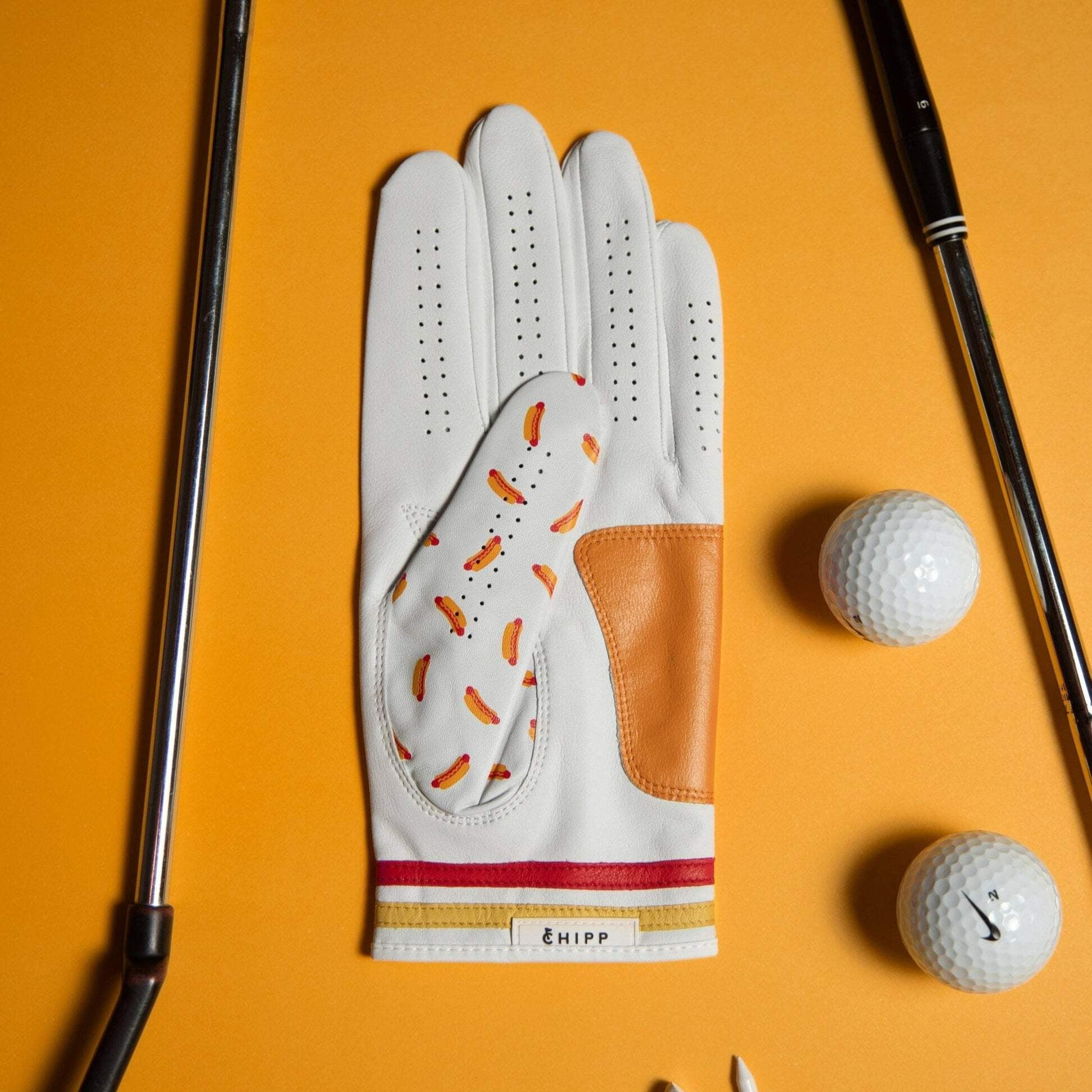 Hot Dog Glizzy Golf Glove | Premium Cabretta Leather & Supportive Palm Pad