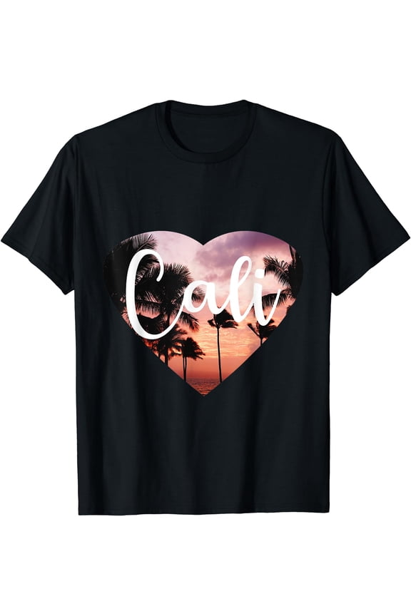 Premium California Cali Heart T-Shirts T-Shirt