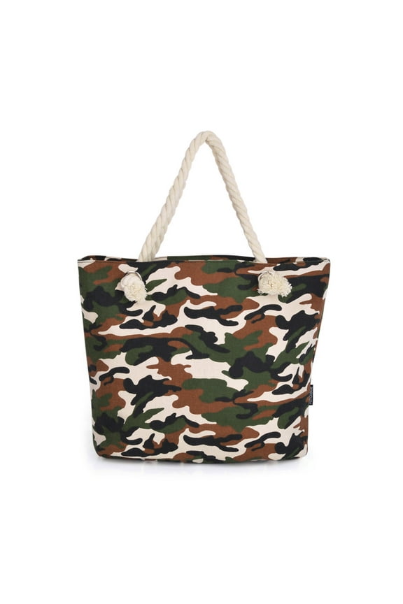 Premium Camouflage Canvas Tote Shoulder Bag Handbag