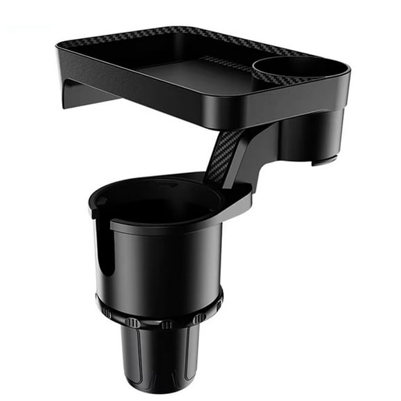Premium Car Cup Holder Expander Multi-Function Drink Holder with Food Table 360-Degree Adjustable Base Tray for Snack L