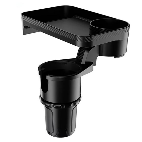 Premium Car Cup Holder Expander Multi-Function Drink Holder with Food Table 360-Degree Adjustable Base Tray for Snack S