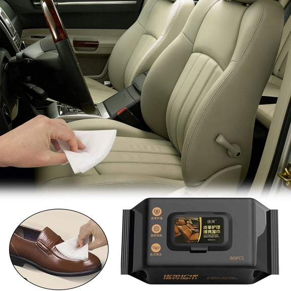 Premium Car Interior Coating Wipes - Shine & Protection for Leather, Vinyl & Plastic - Scratch-Resistant & Water-Repellent - Convenient Travel Size Wipes for Home, Office & On-the-Go Use