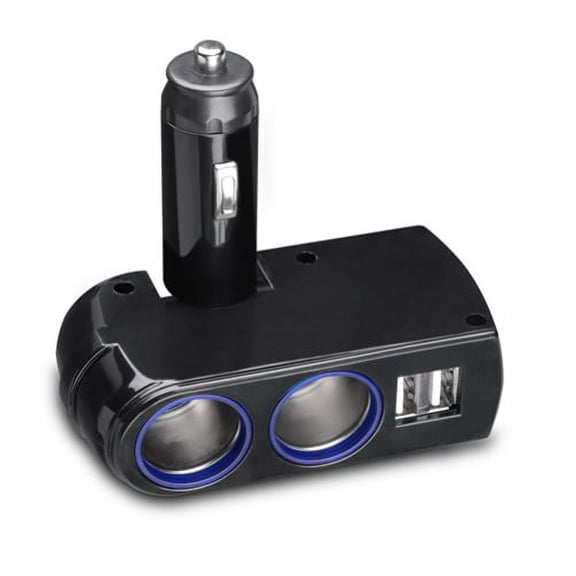 Premium Car Lighter Socket Splitter 2-Port Charger Adapter Dual USB Ports Fast Charging 3.1A Plug-in Black Power Strip Multi Outlet for T-Mobile Samsung Galaxy Note 4 - Sprint Samsung Galaxy Note 4