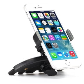 Premium Car Mount CD Player Slot Phone Holder Cradle Stand Swivel Dock Strong Grip JLZ for BLU R1 Plus, Vivo 5 5R - Coolpad Canvas, Catalyst, Defiant - Doro Doro 824 SmartEasy - HTC Desire 512 526 530