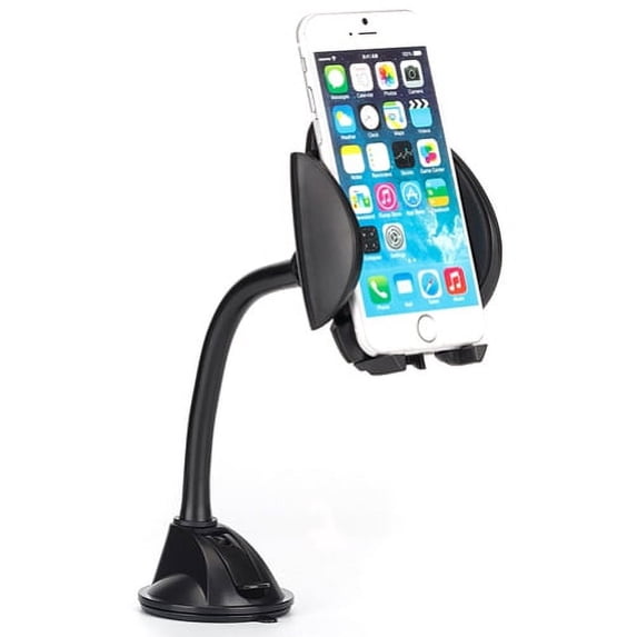 Premium Car Mount Dash Windshield Cradle Holder Window Rotating Dock Stand Suction Gooseneck Compatible With Nokia 3.1 Plus - Samsung Galaxy S10e S10+ S10 Halo
