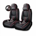 thumbnail image 1 of Premium Car Seat Covers for Honda Accord 2000,Comfortable Leather Seat Covers for Accord,Waterproof Anti-slip Car Seats Protectors for 2 Seats(Black+Red,Pillows), 1 of 6